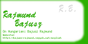 rajmund bajusz business card